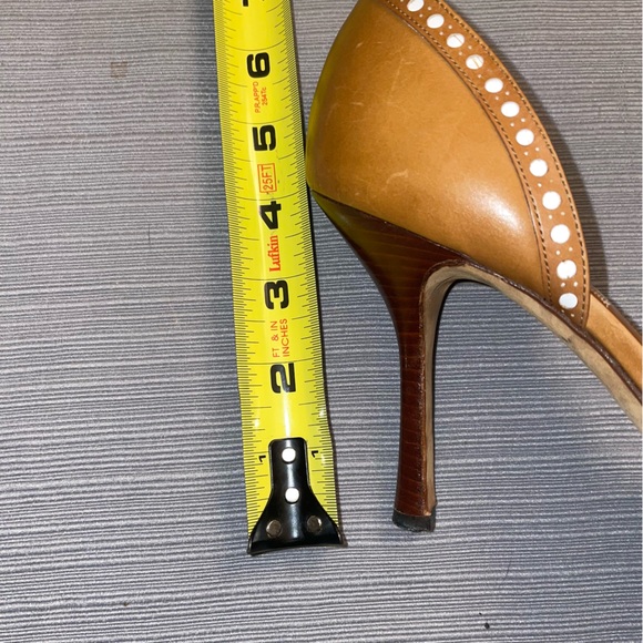 Michael Kors Caramel Leather Pointed Toe Heels Made in Italy 10M - Picture 8 of 9
